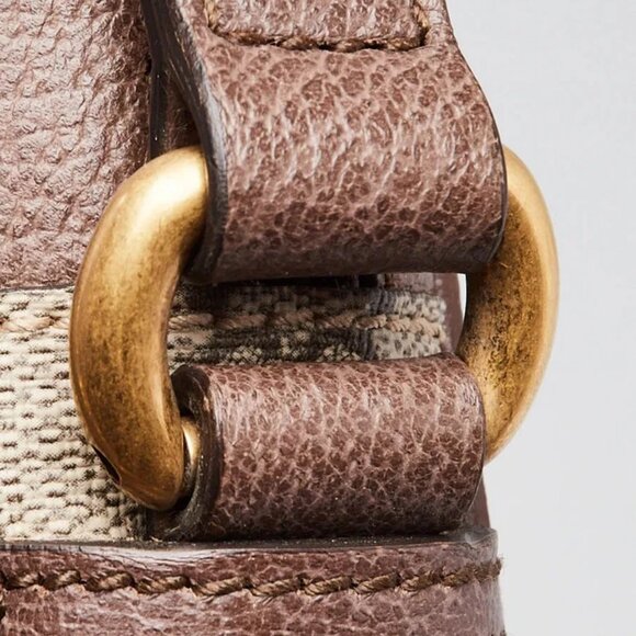 Gucci Beige Supreme GG Coated Canvas Vintage Web Ophidia Small Messenger Bag - Picture 10 of 12